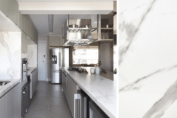 Cozinha com mármore calacata